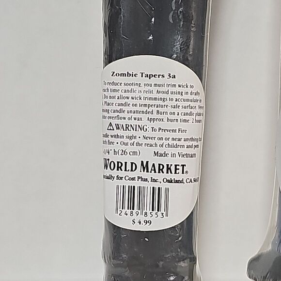 World Market Zombie Taper Candles NEW NOS Creepy Halloween Dinner Party Table - Picture 9 of 11